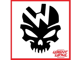 VW skull vinyl decal