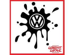 VW splat vinyl decal
