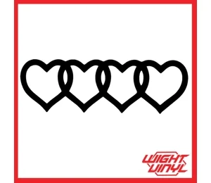 audi hearts vinyl decal