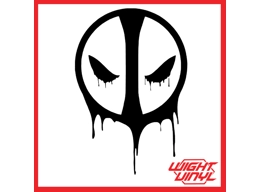 Deadpool logo vinyl decal