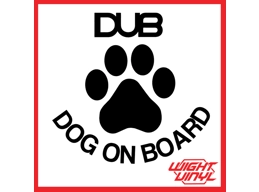 Dub dog on board vinyl decal