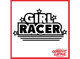Girl racer vinyl decal