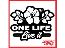 One live live it flower vinyl decal