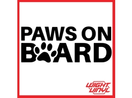 Paws on board vinyl decal