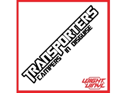Transporters campers in disguise vinyl decal