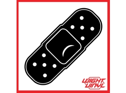 unhappy plaster vinyl decal